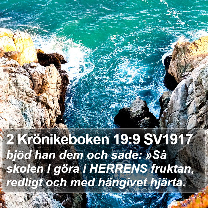 2 Krönikeboken 19:9 SV1917 Bible Study