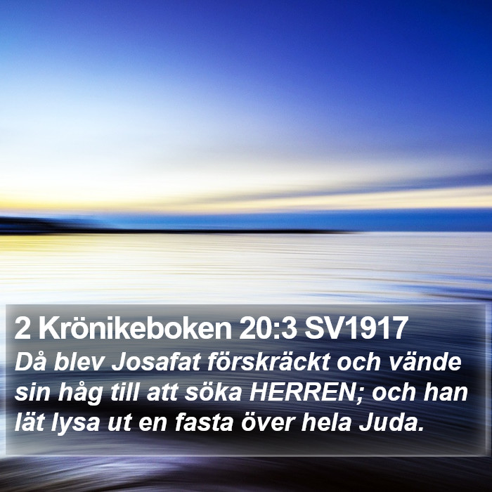 2 Krönikeboken 20:3 SV1917 Bible Study