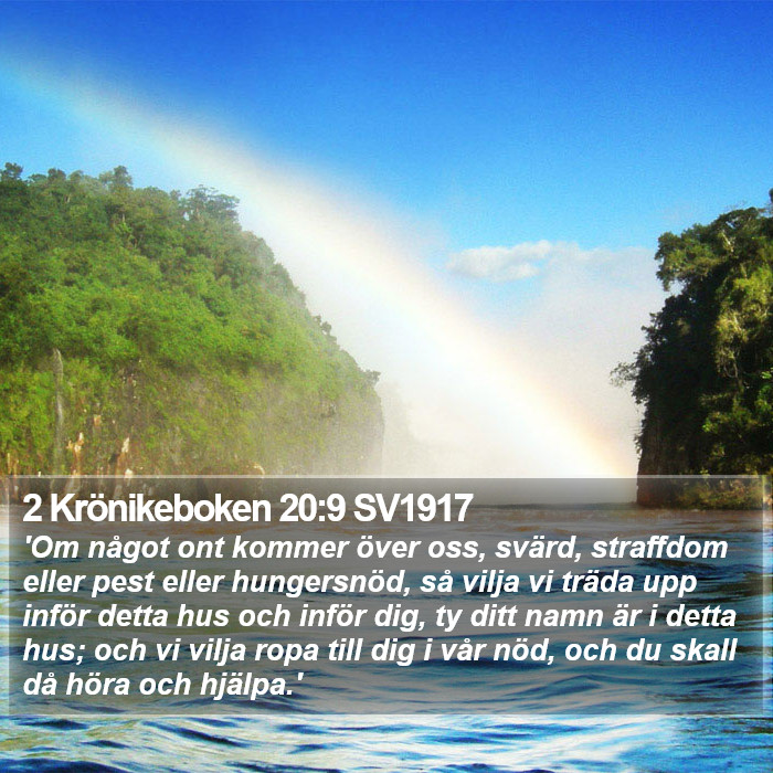 2 Krönikeboken 20:9 SV1917 Bible Study