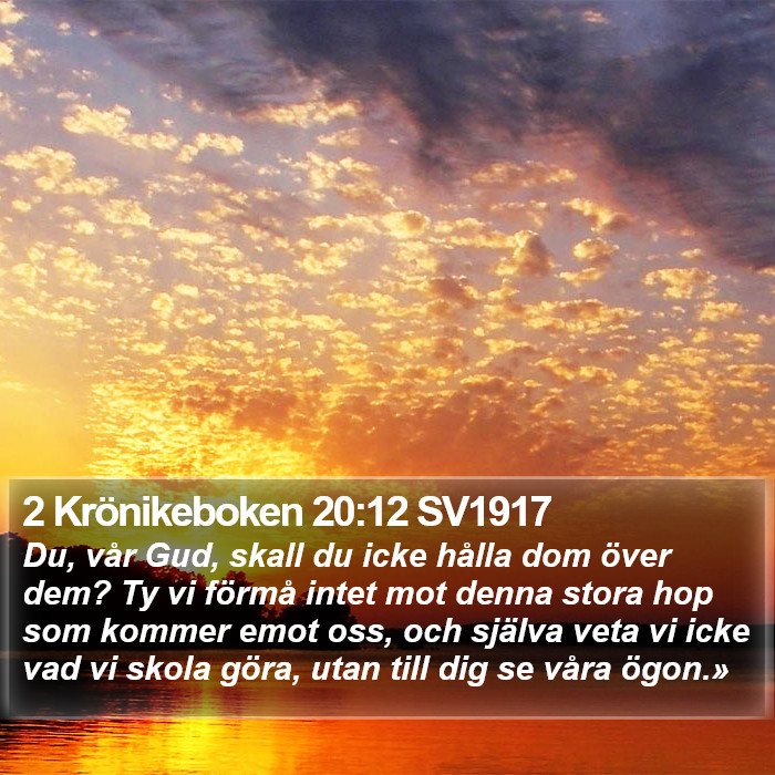 2 Krönikeboken 20:12 SV1917 Bible Study