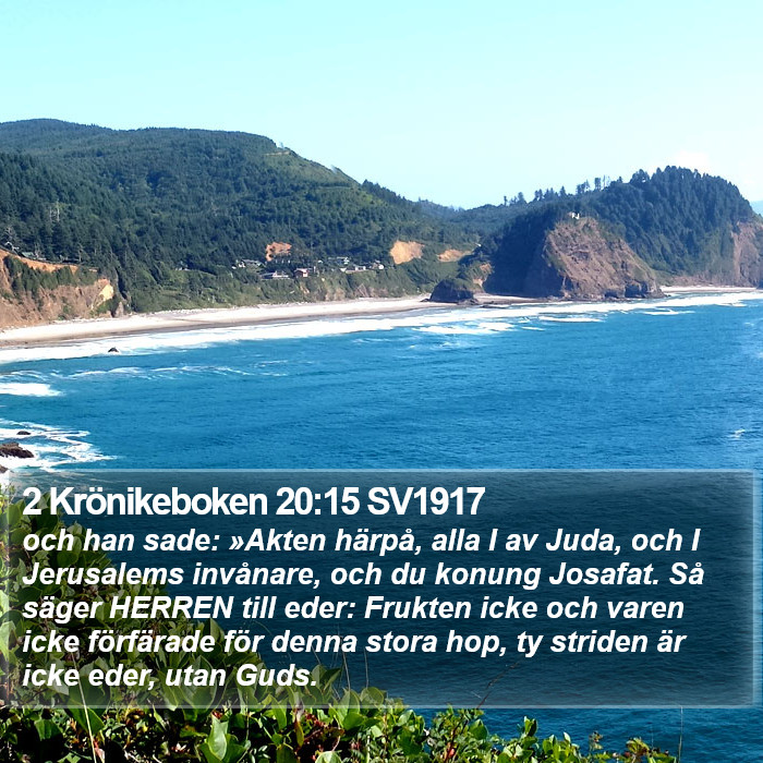 2 Krönikeboken 20:15 SV1917 Bible Study