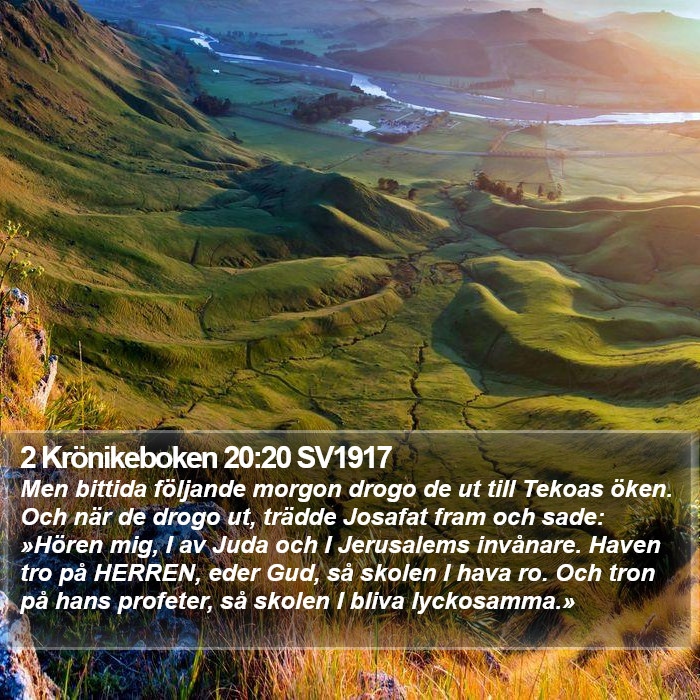 2 Krönikeboken 20:20 SV1917 Bible Study