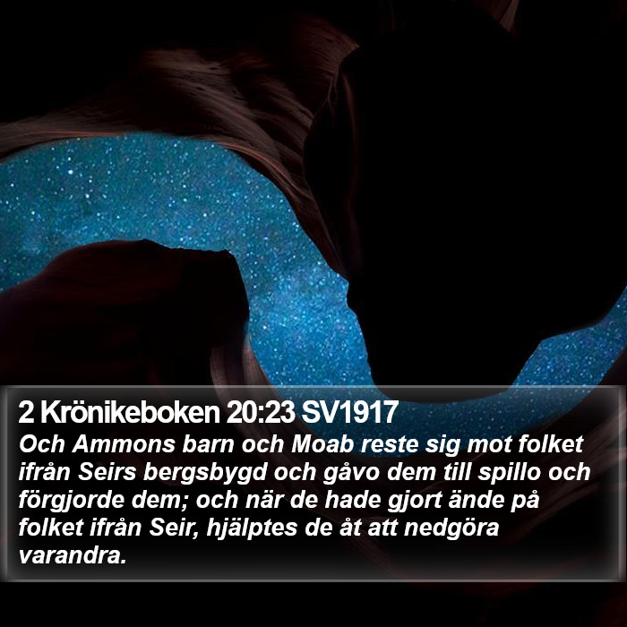 2 Krönikeboken 20:23 SV1917 Bible Study