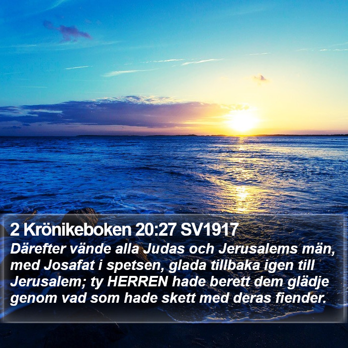 2 Krönikeboken 20:27 SV1917 Bible Study