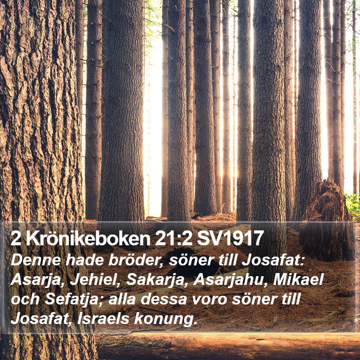 2 Krönikeboken 21:2 SV1917 Bible Study