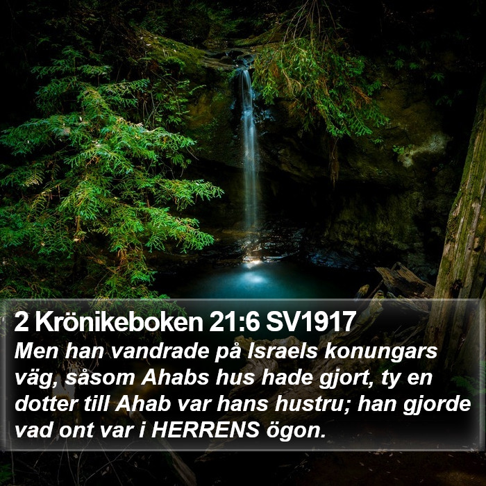 2 Krönikeboken 21:6 SV1917 Bible Study