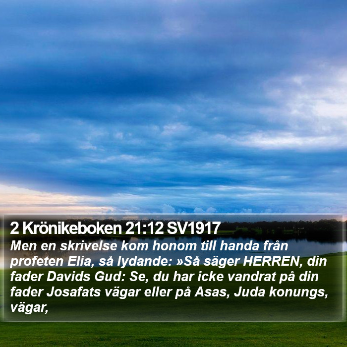 2 Krönikeboken 21:12 SV1917 Bible Study