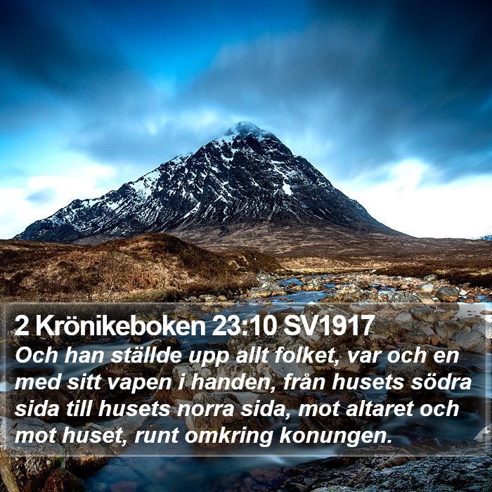 2 Krönikeboken 23:10 SV1917 Bible Study