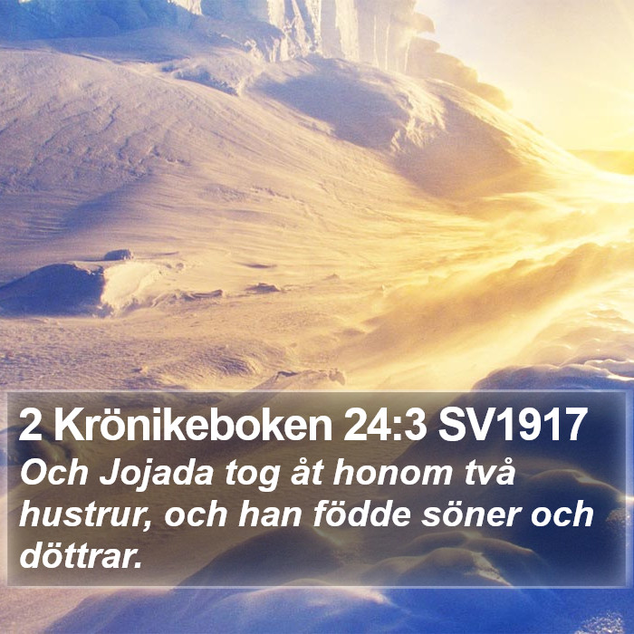 2 Krönikeboken 24:3 SV1917 Bible Study