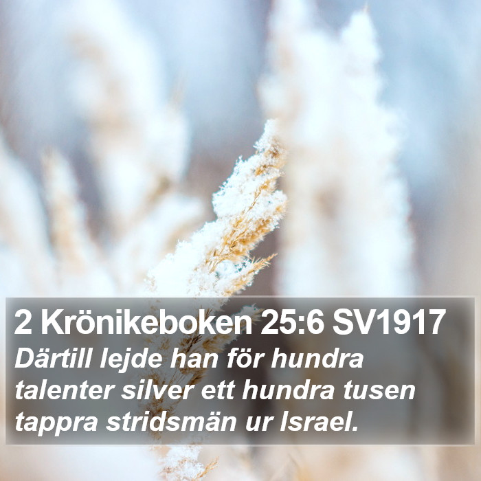 2 Krönikeboken 25:6 SV1917 Bible Study