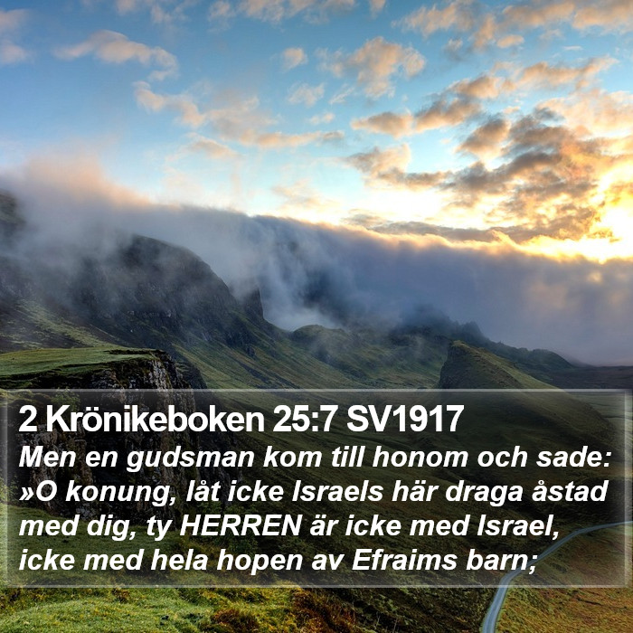 2 Krönikeboken 25:7 SV1917 Bible Study