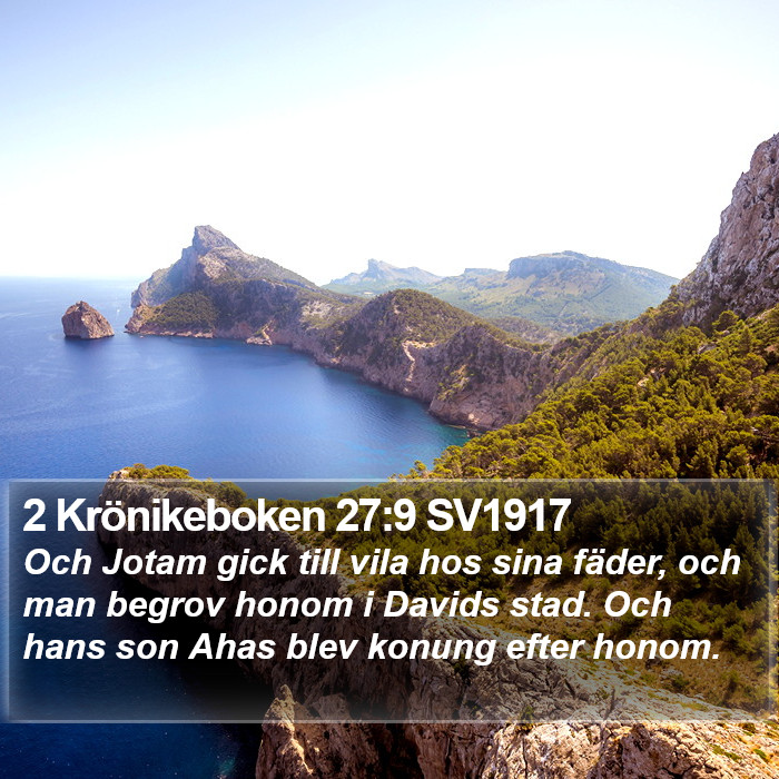 2 Krönikeboken 27:9 SV1917 Bible Study