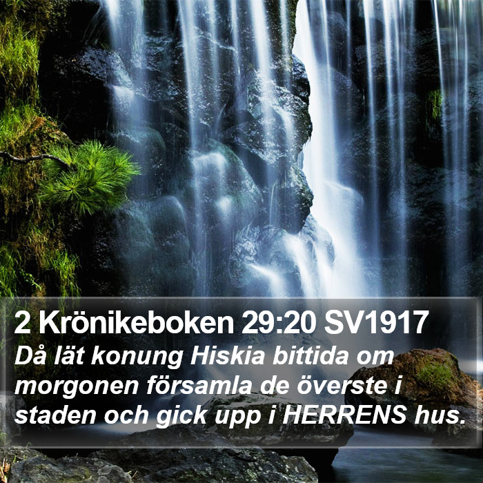 2 Krönikeboken 29:20 SV1917 Bible Study