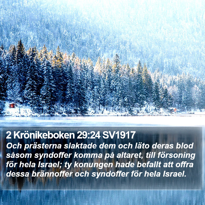 2 Krönikeboken 29:24 SV1917 Bible Study