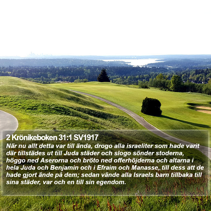 2 Krönikeboken 31:1 SV1917 Bible Study