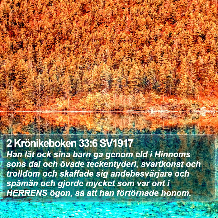 2 Krönikeboken 33:6 SV1917 Bible Study