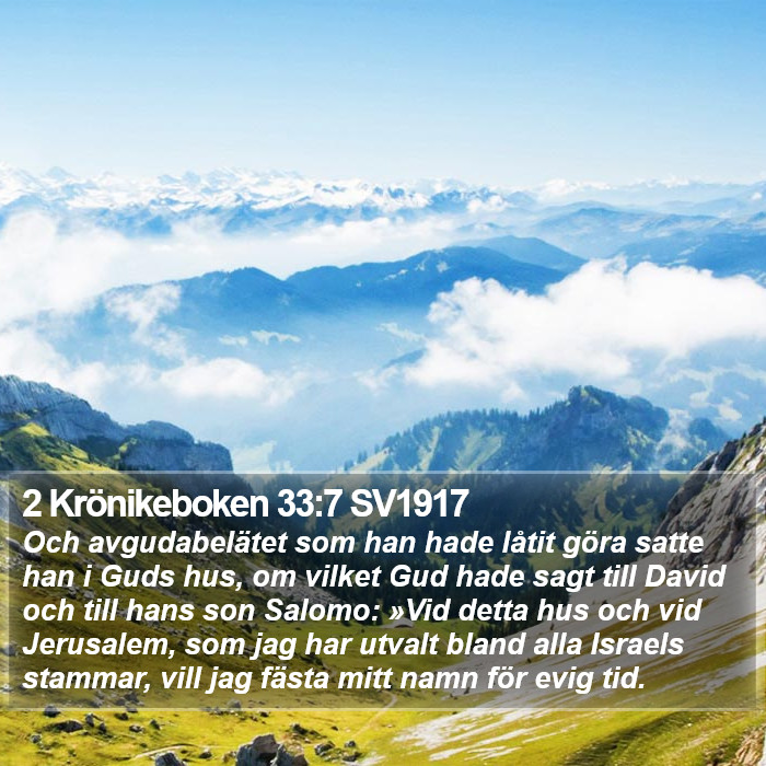 2 Krönikeboken 33:7 SV1917 Bible Study