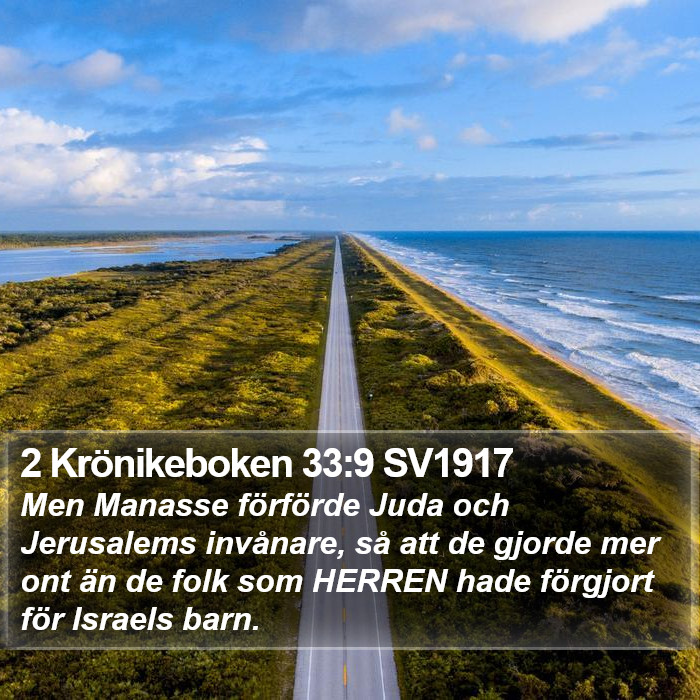 2 Krönikeboken 33:9 SV1917 Bible Study