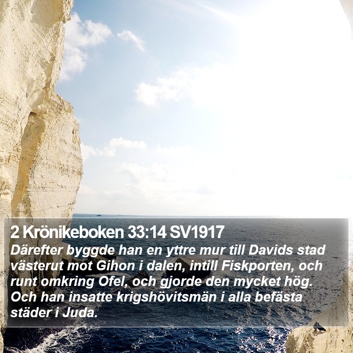 2 Krönikeboken 33:14 SV1917 Bible Study
