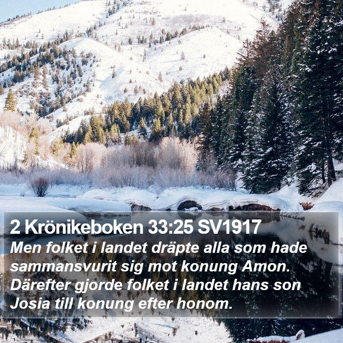 2 Krönikeboken 33:25 SV1917 Bible Study