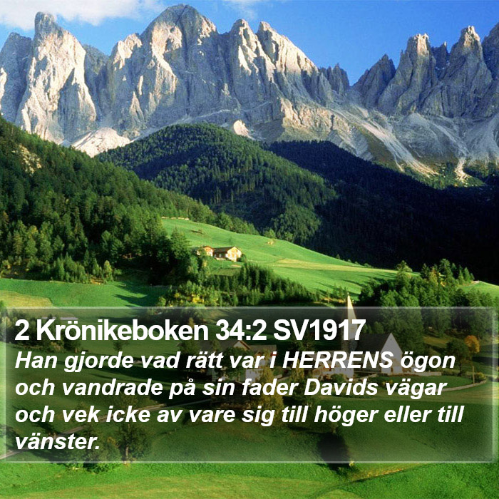 2 Krönikeboken 34:2 SV1917 Bible Study