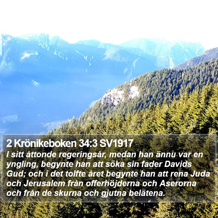 2 Krönikeboken 34:3 SV1917 Bible Study