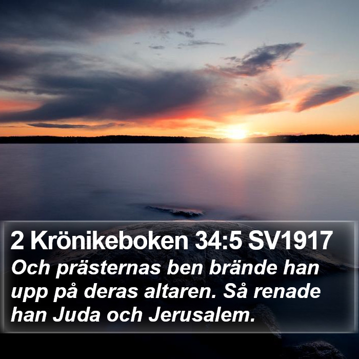 2 Krönikeboken 34:5 SV1917 Bible Study