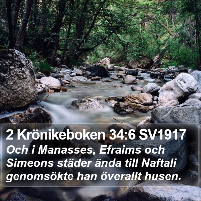 2 Krönikeboken 34:6 SV1917 Bible Study