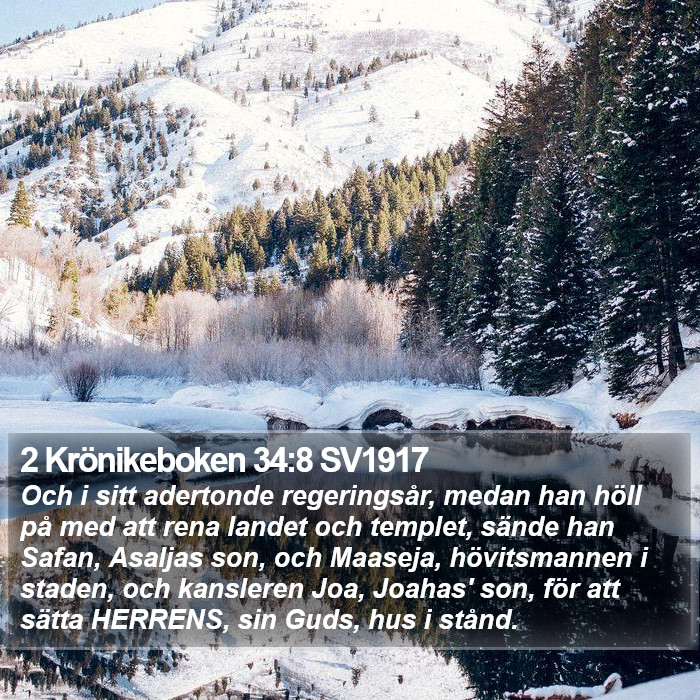 2 Krönikeboken 34:8 SV1917 Bible Study