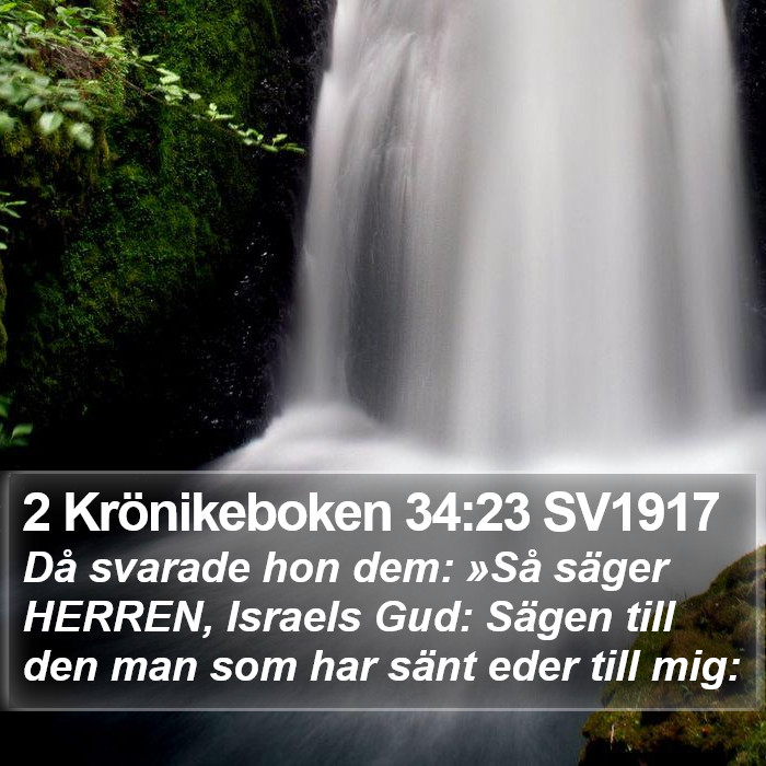 2 Krönikeboken 34:23 SV1917 Bible Study