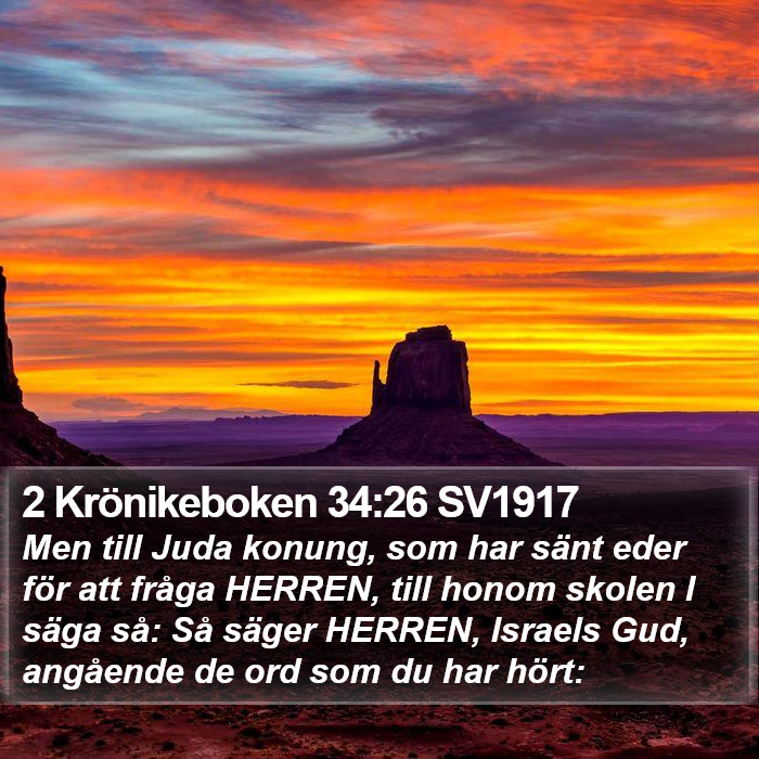 2 Krönikeboken 34:26 SV1917 Bible Study