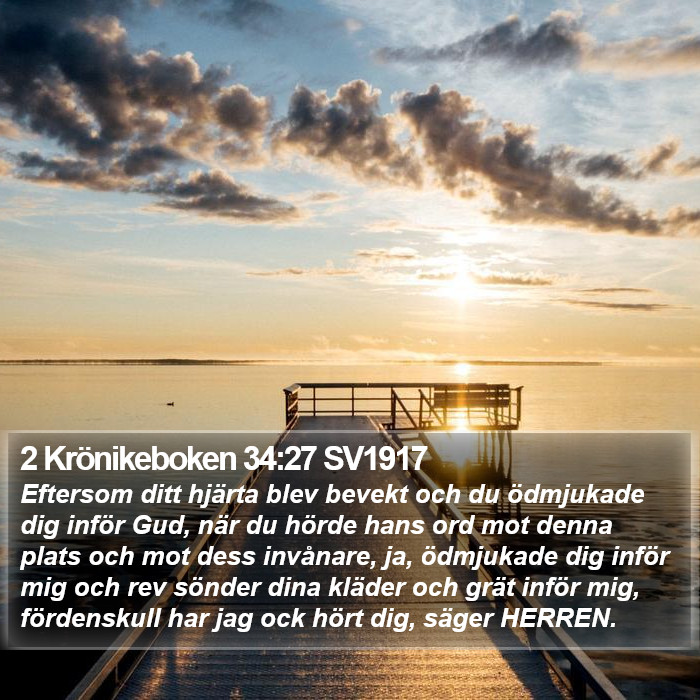 2 Krönikeboken 34:27 SV1917 Bible Study