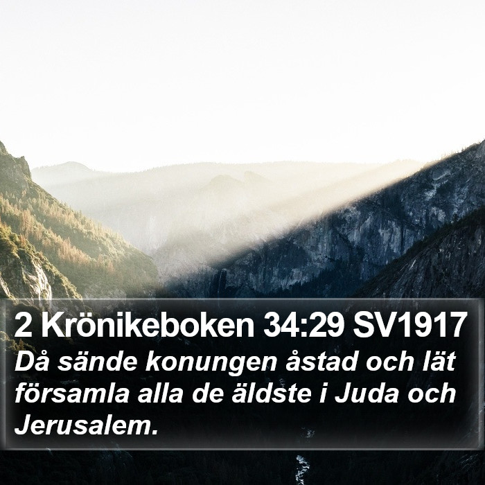 2 Krönikeboken 34:29 SV1917 Bible Study