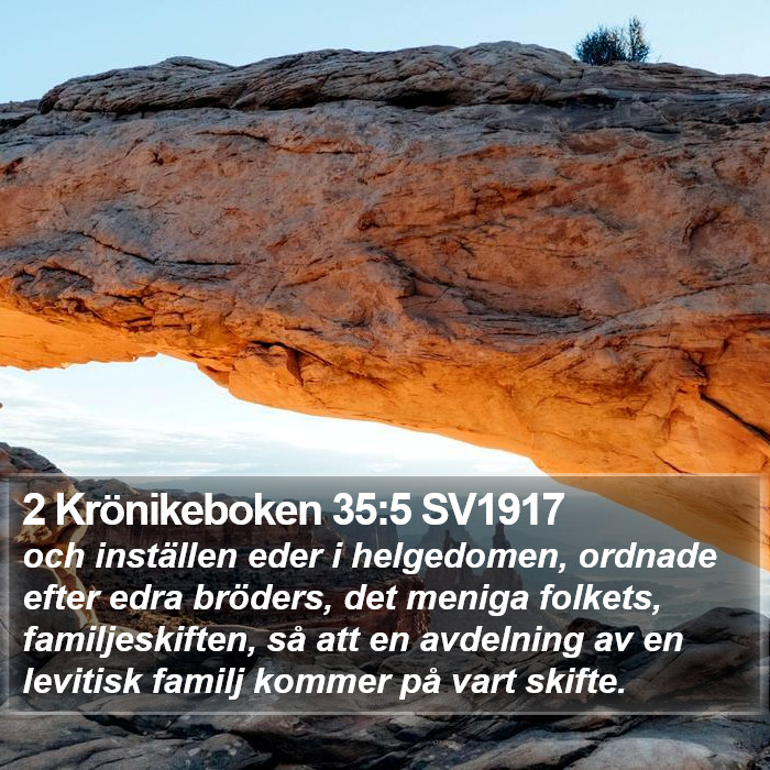 2 Krönikeboken 35:5 SV1917 Bible Study