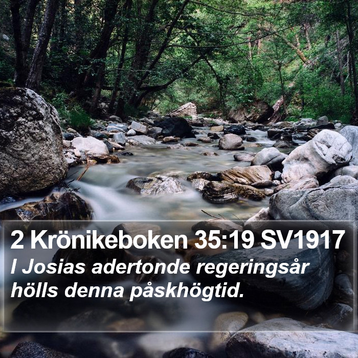 2 Krönikeboken 35:19 SV1917 Bible Study