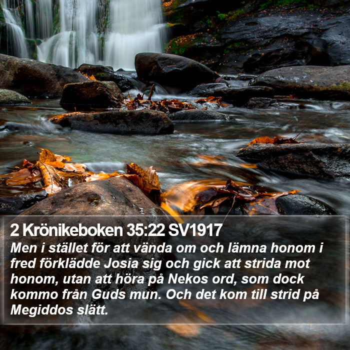 2 Krönikeboken 35:22 SV1917 Bible Study