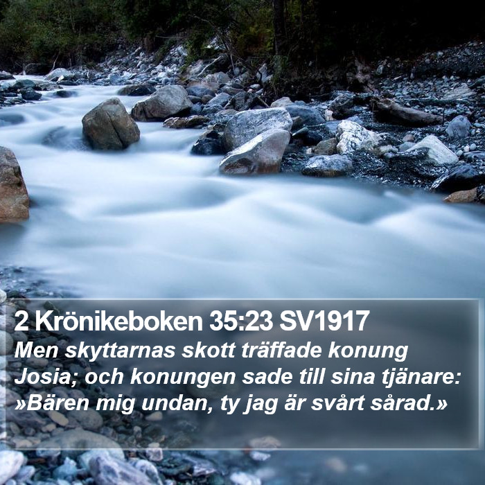 2 Krönikeboken 35:23 SV1917 Bible Study