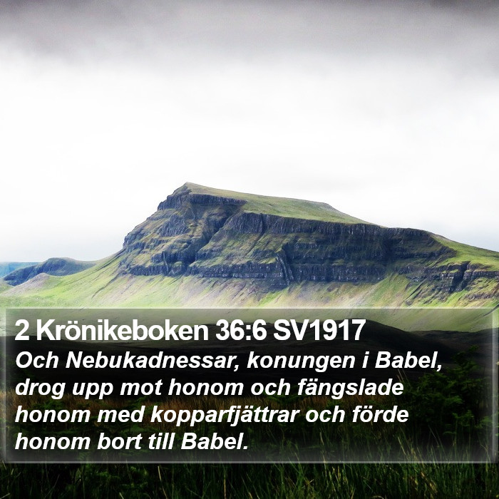 2 Krönikeboken 36:6 SV1917 Bible Study