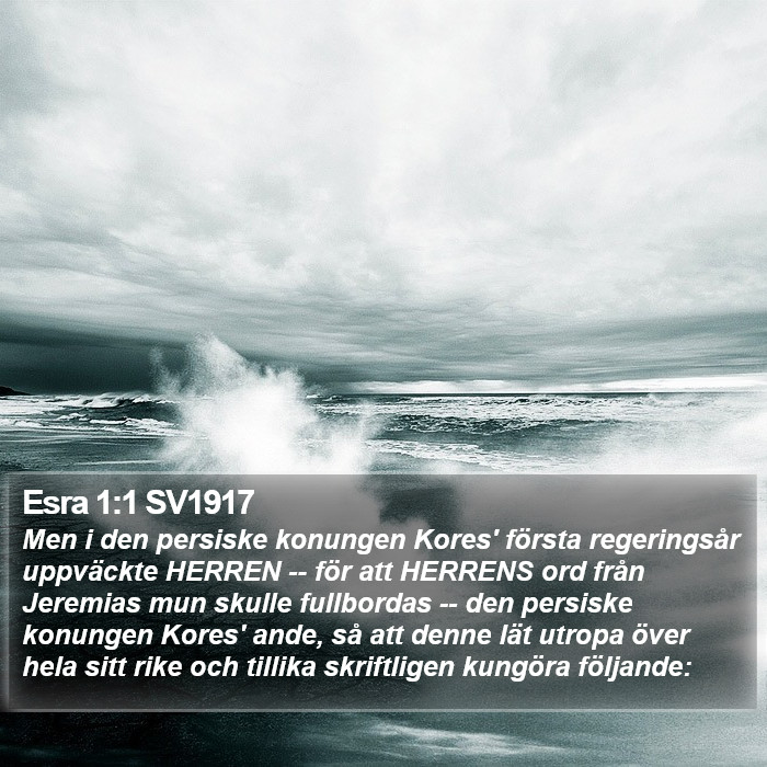 Esra 1:1 SV1917 Bible Study