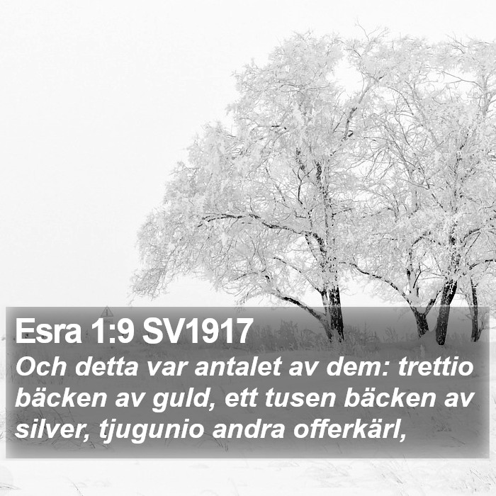 Esra 1:9 SV1917 Bible Study