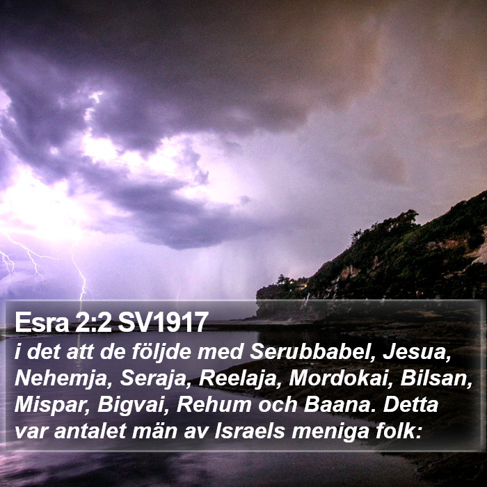 Esra 2:2 SV1917 Bible Study