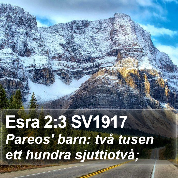 Esra 2:3 SV1917 Bible Study