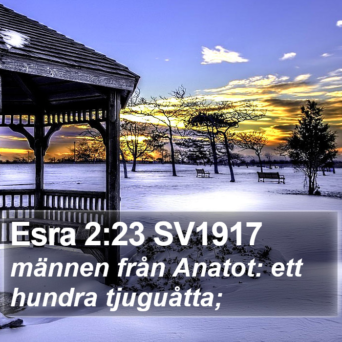 Esra 2:23 SV1917 Bible Study