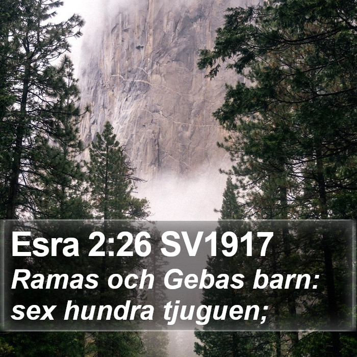 Esra 2:26 SV1917 Bible Study