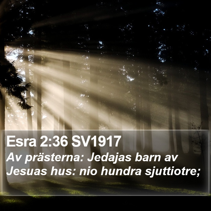 Esra 2:36 SV1917 Bible Study