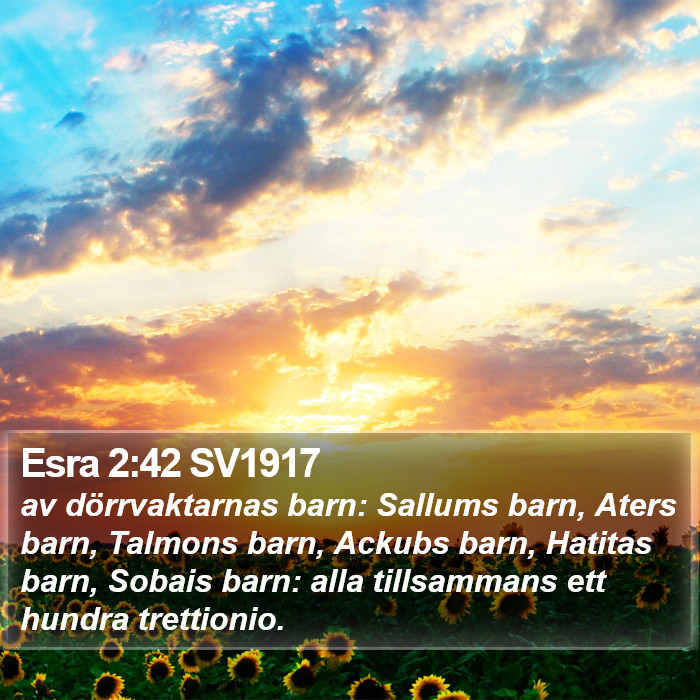 Esra 2:42 SV1917 Bible Study