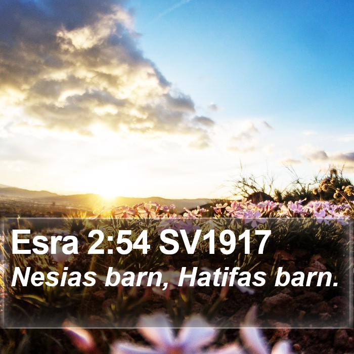 Esra 2:54 SV1917 Bible Study