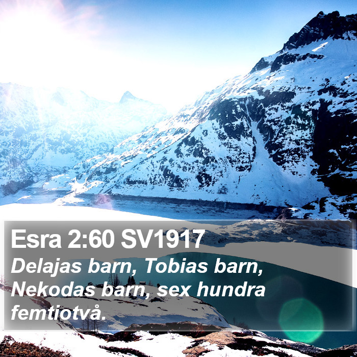 Esra 2:60 SV1917 Bible Study