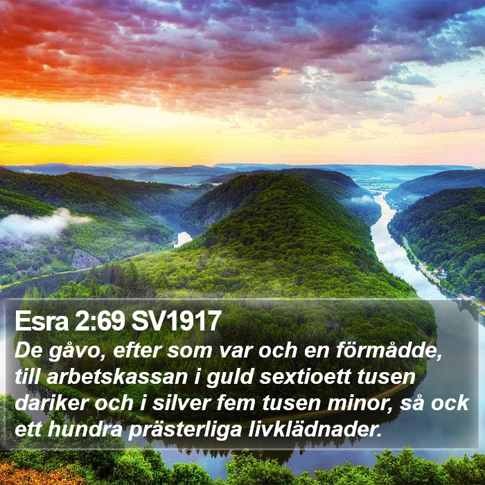 Esra 2:69 SV1917 Bible Study