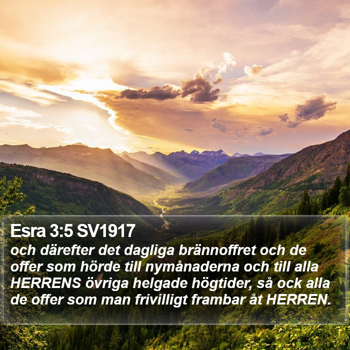 Esra 3:5 SV1917 Bible Study